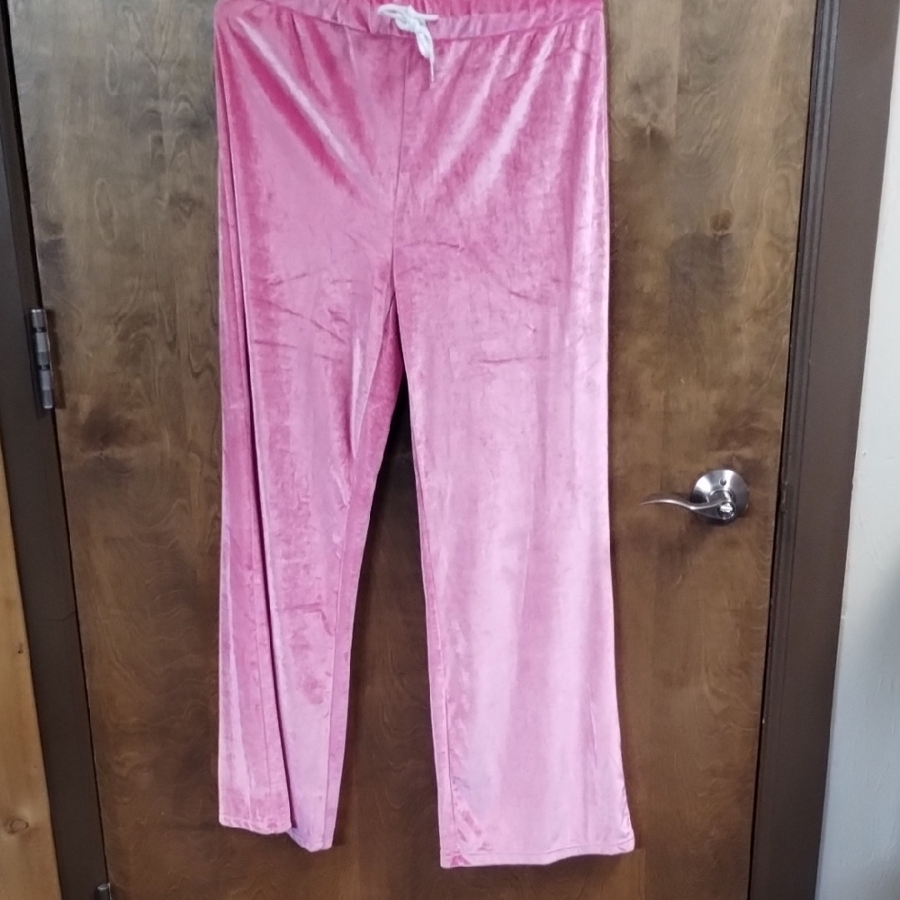 Pink Velvet Track Pants